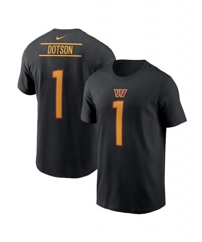 Men's Jahan Dotson Black Washington Commanders Player Name and Number T-shirt $21.50 T-Shirts