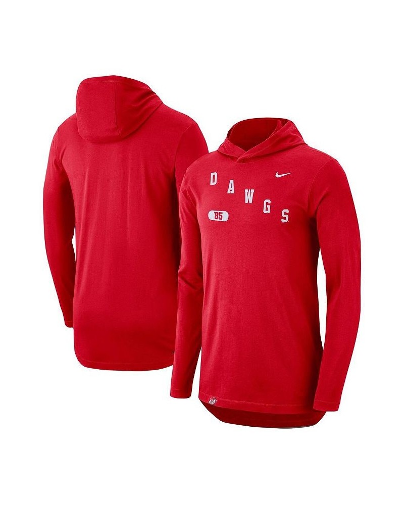 Men's Red Georgia Bulldogs Team Performance Long Sleeve Hoodie T-shirt $29.14 T-Shirts