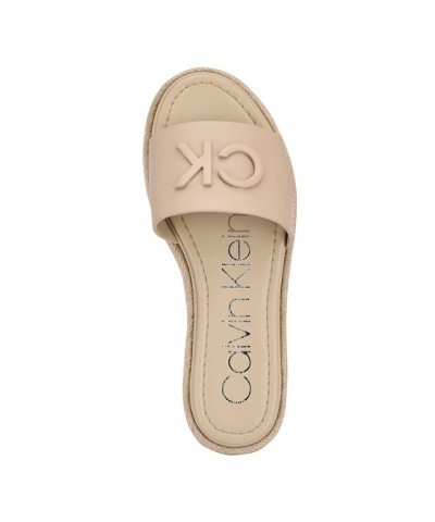 Women's Tasia Slide Sandals Tan/Beige $36.49 Shoes