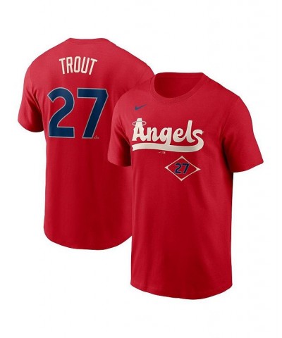 Men's Mike Trout Red Los Angeles Angels 2022 City Connect Name and Number T-shirt $22.50 T-Shirts