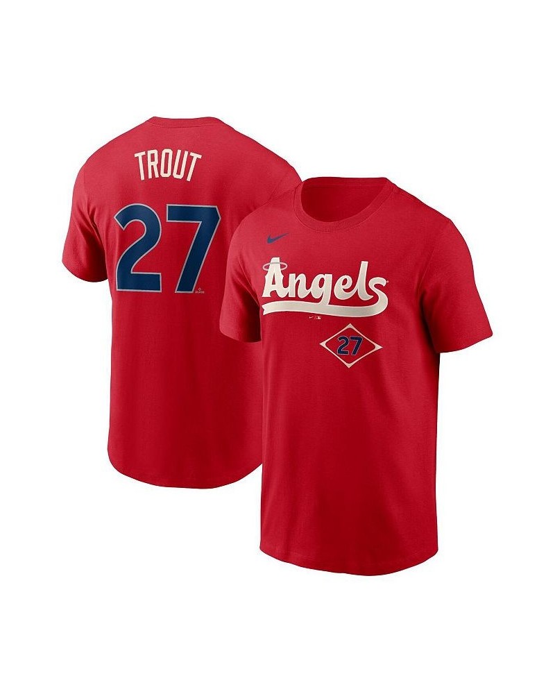 Men's Mike Trout Red Los Angeles Angels 2022 City Connect Name and Number T-shirt $22.50 T-Shirts