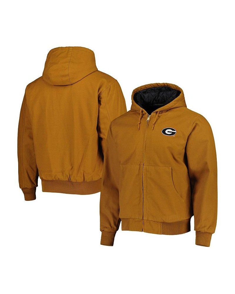 Men's Tan Georgia Bulldogs Dakota Full-Zip Hoodie $64.75 Jackets