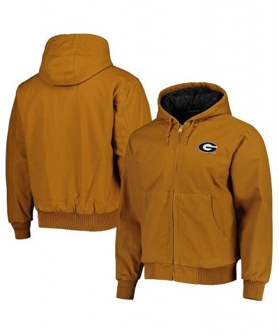 Men's Tan Georgia Bulldogs Dakota Full-Zip Hoodie $64.75 Jackets