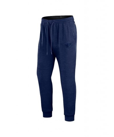 Men's Branded Heather Navy Nashville Predators Authentic Pro Road Jogger Sweatpants $36.50 Pants