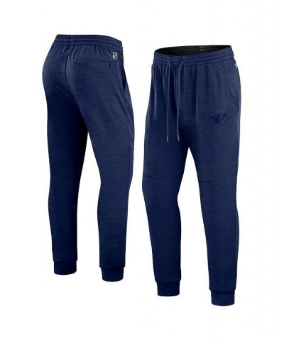 Men's Branded Heather Navy Nashville Predators Authentic Pro Road Jogger Sweatpants $36.50 Pants