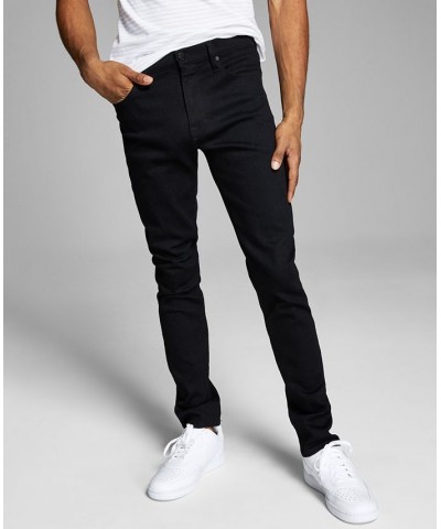 Men's Skinny-Fit Stretch Jeans Black $15.05 Jeans