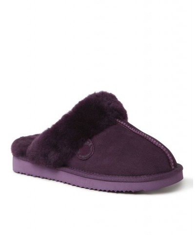 Women's Sydney Shearling Scuff Slippers Purple $40.80 Shoes