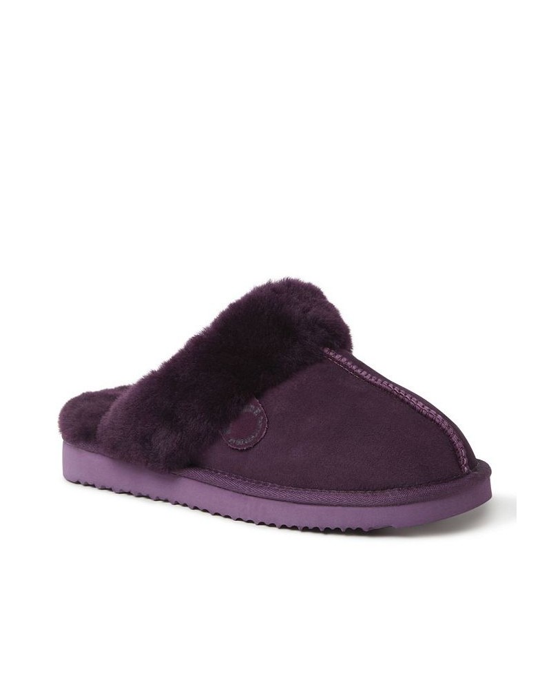 Women's Sydney Shearling Scuff Slippers Purple $40.80 Shoes