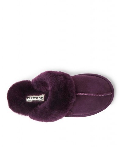 Women's Sydney Shearling Scuff Slippers Purple $40.80 Shoes