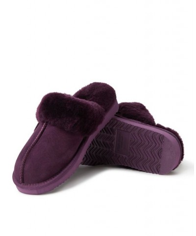 Women's Sydney Shearling Scuff Slippers Purple $40.80 Shoes