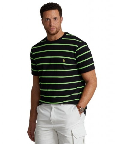 Men's Big & Tall Striped Jersey T-Shirt Black $32.50 T-Shirts