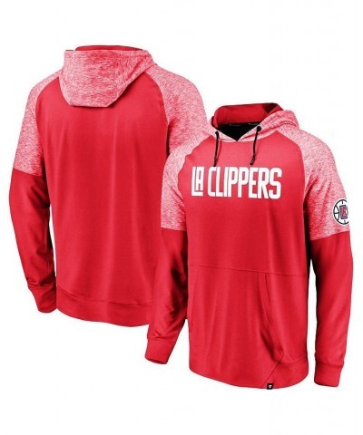 Men's Branded Red LA Clippers Made To Move Space Dye Raglan Pullover Hoodie $33.81 Sweatshirt