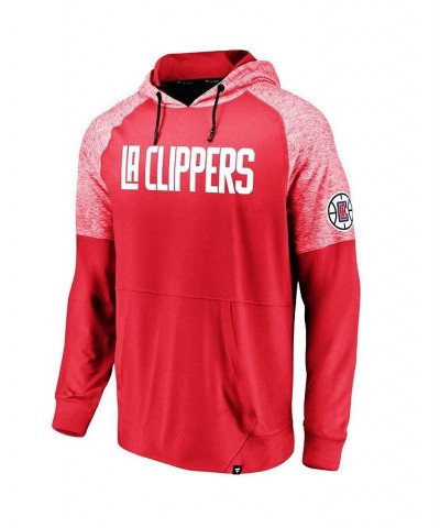 Men's Branded Red LA Clippers Made To Move Space Dye Raglan Pullover Hoodie $33.81 Sweatshirt