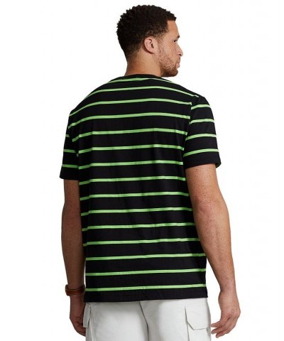 Men's Big & Tall Striped Jersey T-Shirt Black $32.50 T-Shirts