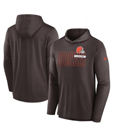 Men's Brown Cleveland Browns Performance Team Pullover Hoodie $34.50 Sweatshirt