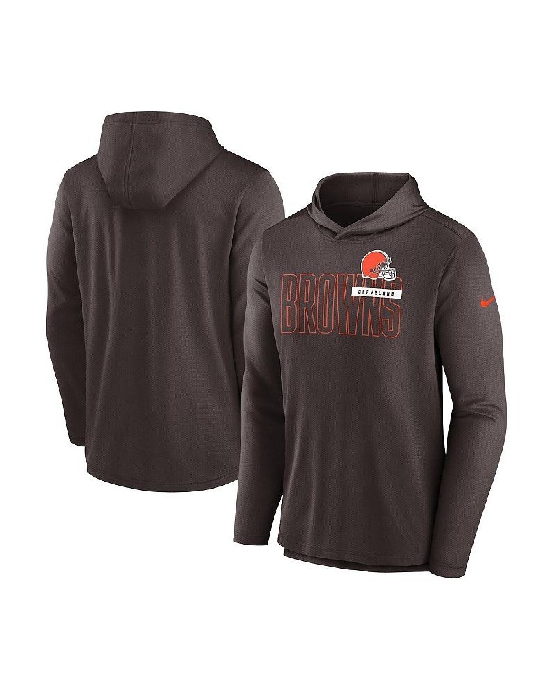 Men's Brown Cleveland Browns Performance Team Pullover Hoodie $34.50 Sweatshirt