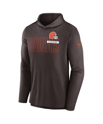 Men's Brown Cleveland Browns Performance Team Pullover Hoodie $34.50 Sweatshirt