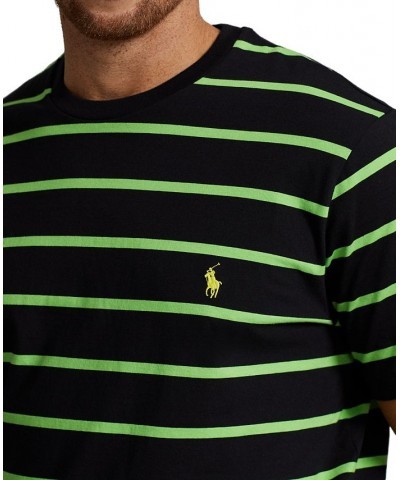 Men's Big & Tall Striped Jersey T-Shirt Black $32.50 T-Shirts