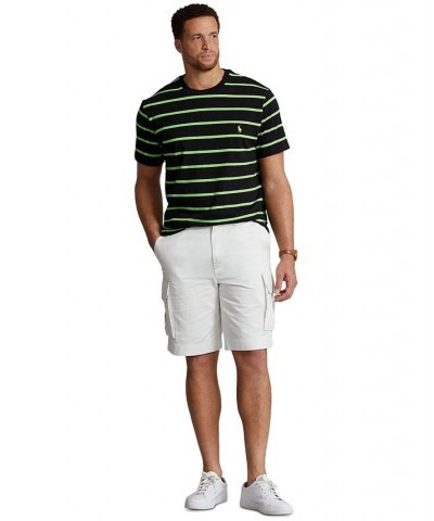 Men's Big & Tall Striped Jersey T-Shirt Black $32.50 T-Shirts