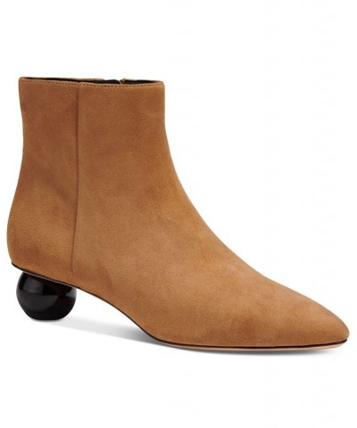 Women's Sydney Dress Booties Brown $50.36 Shoes