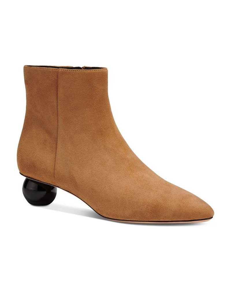 Women's Sydney Dress Booties Brown $50.36 Shoes