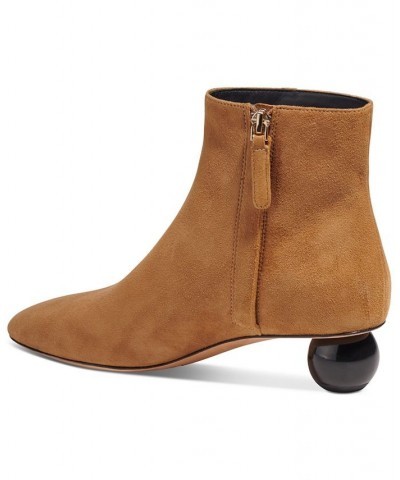 Women's Sydney Dress Booties Brown $50.36 Shoes