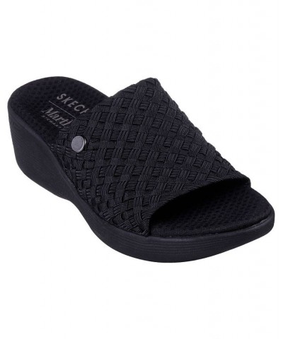 Women's Pier-Lite - Bamboo Martha Stewart Slip-On Wedge Sandals Black $34.50 Shoes