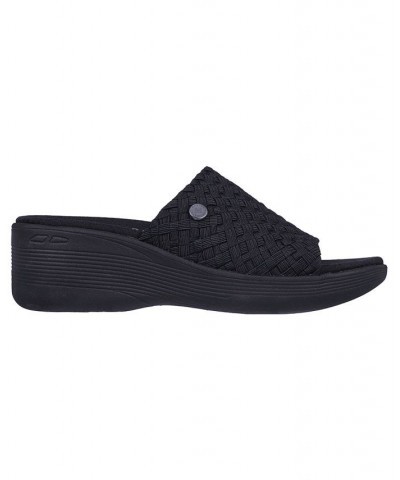 Women's Pier-Lite - Bamboo Martha Stewart Slip-On Wedge Sandals Black $34.50 Shoes