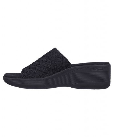 Women's Pier-Lite - Bamboo Martha Stewart Slip-On Wedge Sandals Black $34.50 Shoes