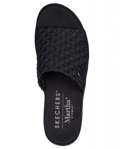 Women's Pier-Lite - Bamboo Martha Stewart Slip-On Wedge Sandals Black $34.50 Shoes