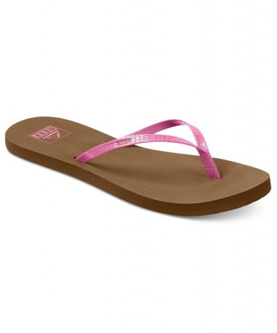 Women's Bliss Nights Flip-flops Pink $16.11 Shoes