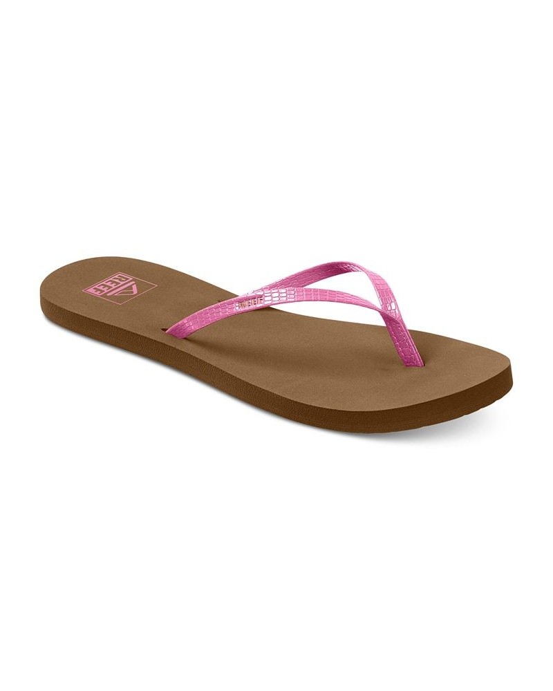 Women's Bliss Nights Flip-flops Pink $16.11 Shoes