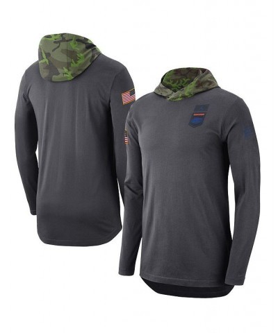 Men's Brand Anthracite Florida Gators Military-Inspired Long Sleeve Hoodie T-shirt $24.80 T-Shirts