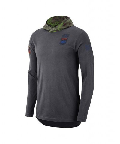 Men's Brand Anthracite Florida Gators Military-Inspired Long Sleeve Hoodie T-shirt $24.80 T-Shirts