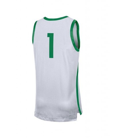 Men's 1 White Oregon Ducks Replica Jersey $46.74 Jersey