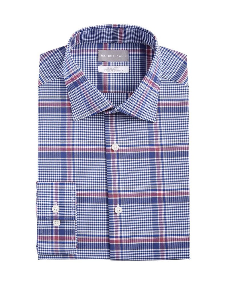 Men's Regular-Fit Stretch Performance Dress Shirt Red $19.88 Dress Shirts