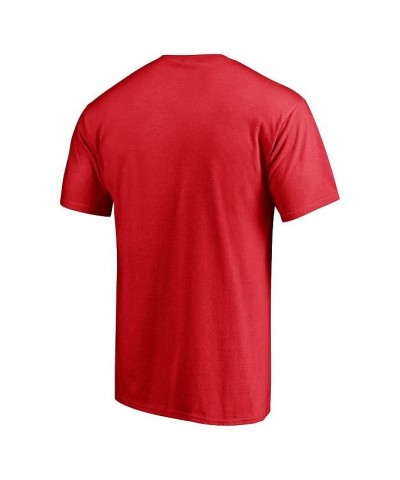 Men's Branded Red Cincinnati Reds Red White and Team Logo T-shirt $22.39 T-Shirts