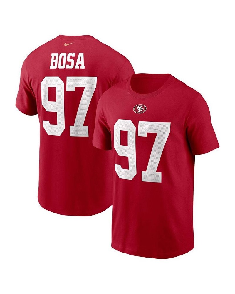 Men's Nick Bosa Scarlet San Francisco 49ers Name and Number T-shirt $22.79 T-Shirts