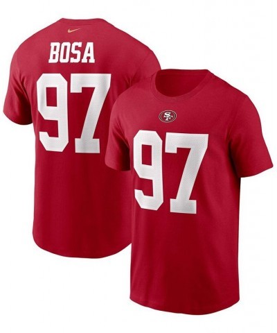 Men's Nick Bosa Scarlet San Francisco 49ers Name and Number T-shirt $22.79 T-Shirts