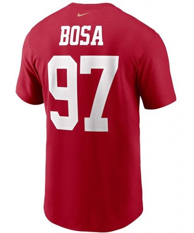 Men's Nick Bosa Scarlet San Francisco 49ers Name and Number T-shirt $22.79 T-Shirts