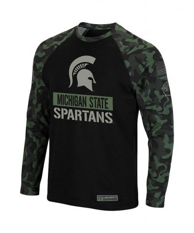 Men's Black, Camo Michigan State Spartans OHT Military-Inspired Appreciation Big and Tall Raglan Long Sleeve T-shirt $23.96 T...