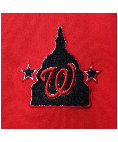 Men's Red Washington Nationals Logo Pullover Hoodie $37.40 Sweatshirt