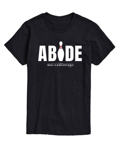 Men's The Big Lebowski Abide T-shirt Black $20.64 T-Shirts