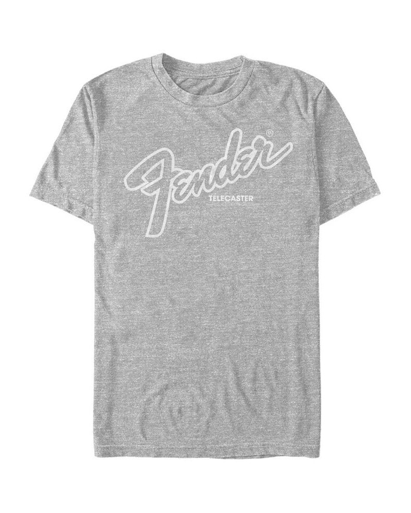 Men's Fender Oversized Short Sleeve Crew T-shirt Gray $17.84 T-Shirts