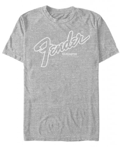 Men's Fender Oversized Short Sleeve Crew T-shirt Gray $17.84 T-Shirts