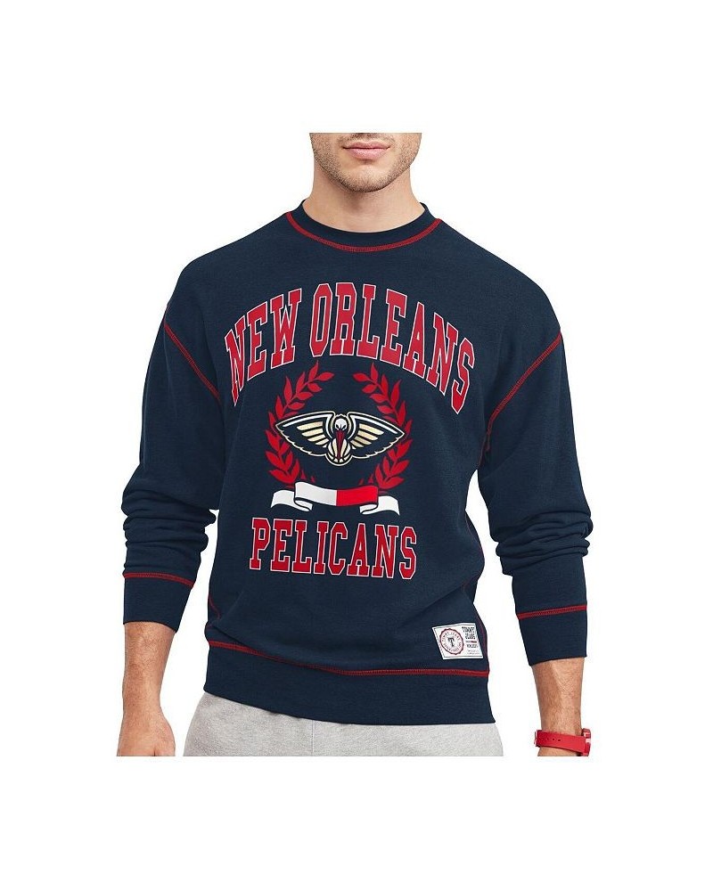 Men's Navy New Orleans Pelicans Peter French Terry Pullover Sweatshirt $28.70 Sweatshirt