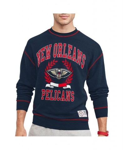 Men's Navy New Orleans Pelicans Peter French Terry Pullover Sweatshirt $28.70 Sweatshirt