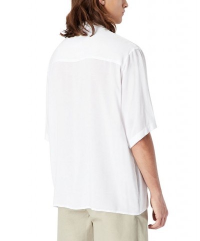 Men's Oversized Button-Front Shirt White $36.75 Shirts