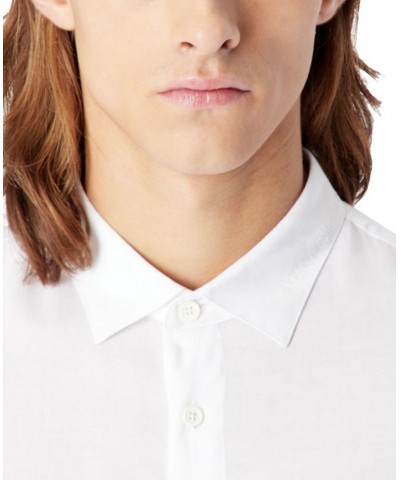 Men's Oversized Button-Front Shirt White $36.75 Shirts