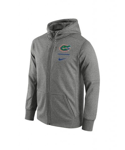 Men's Heathered Gray Florida Gators Logo Stack Performance Full-Zip Hoodie $40.50 Sweatshirt